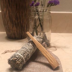 4 inch Blue Sage & Palo Santo